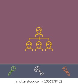 corporate organization vector line icon.Basic element illustration.corporate organization vector outline symbol design.Bonus broken key graphic concept