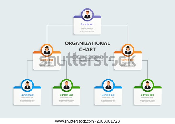 Corporate Organizational Chart Business Avatar Icons Stock Vector ...