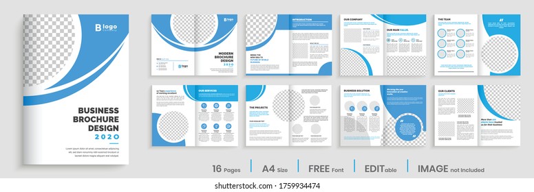 Corporate pages brochure design, Business brochure template design, company brochure template layout, minimal annual report and company profile template design.