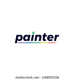 Corporate Painting Logo with Typography and Paint Drop