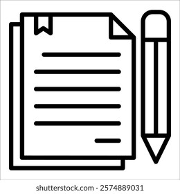 Corporate Paperwork Icon Element For Design