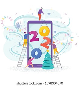 corporate party new year vector