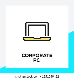 CORPORATE PC LINE ICON SET