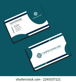 Corporate or Personal Visiting Card or Business Card Design Template