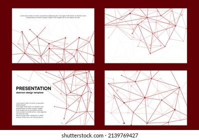 Diseño de diapositivas corporativas de línea de plexo. Conjunto de fondos de la plantilla de presentación.