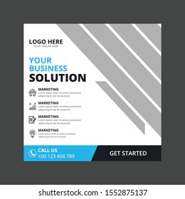 Corporate post banner template social media - Vector