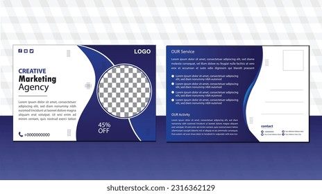 corporate post card design . modern business  post card template . post card design. 