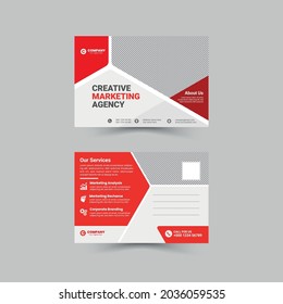 Corporate Post card design template