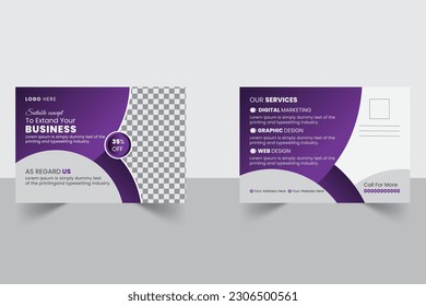 Plantilla de diseño de tarjeta postal corporativa