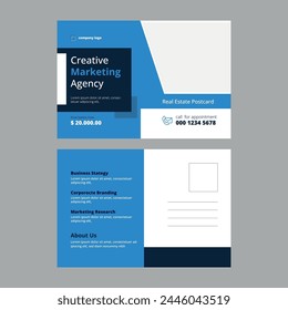corporate post card design template 