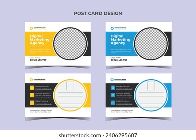 Corporate Post card Template Design