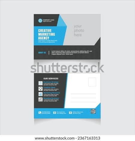 corporate post card,creative post card,modern post card