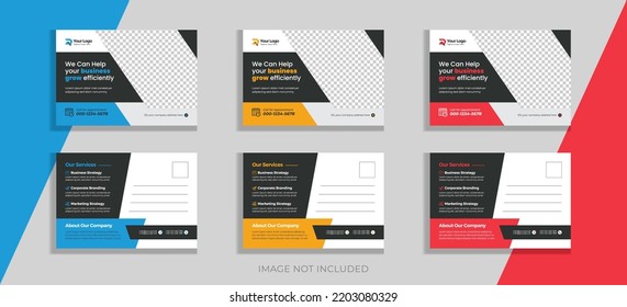 Corporate postcard design template. amazing and modern postcard design.Print ready corporate business postcard or EDDM postcard design template