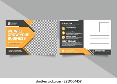 Corporate postcard design template. amazing and modern postcard design. 