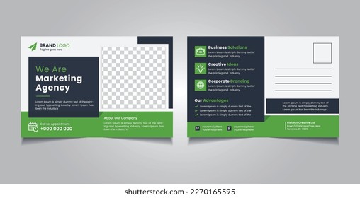 Design-Vorlage für Firmenkarten. erstaunliches und modernes Postkartendesign. stilvolles Corporate-Postcard-Design.