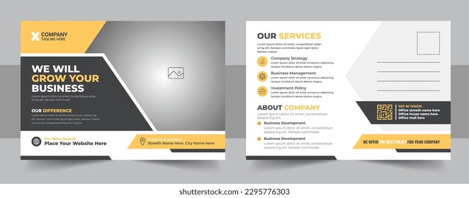Corporate postcard design template, amazing and modern postcard design, stylish corporate eddm postcard design. Corporate postcard design template.