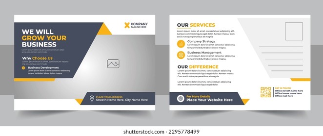 Corporate postcard design template, amazing and modern postcard design, stylish corporate eddm postcard template. Corporate Professional Business Postcard Design