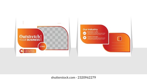Plantilla de diseño de postal corporativa. diseño de postales asombroso y moderno. diseño elegante de postales corporativas