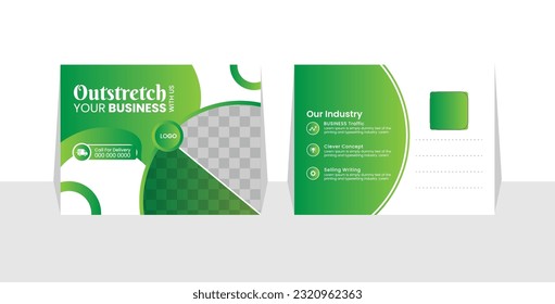 Corporate postcard design template. amazing and modern postcard design. stylish corporate postcard design