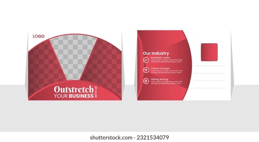 Corporate postcard design template. amazing and modern postcard design. stylish corporate postcard design