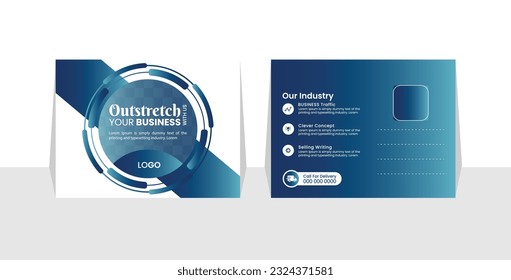 Corporate postcard design template. amazing and modern postcard design. stylish corporate postcard design