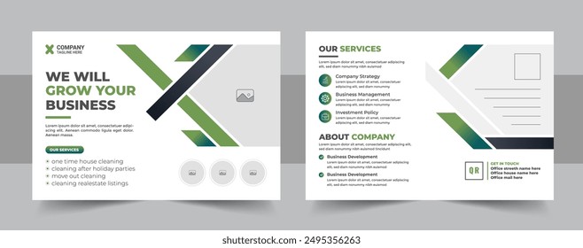 Corporate postcard design template or amazing and modern eddm postcard design template layout. Corporate real estate postcard template design, Modern and Elegant postcard template for home sale