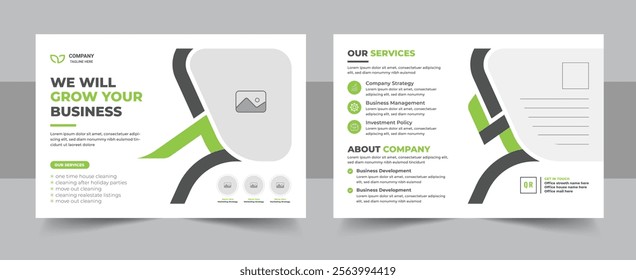 Corporate postcard design template, amazing and modern postcard design, stylish corporate eddm postcard design. Print Ready Corporate Professional Business Postcard, Event Card Design layout