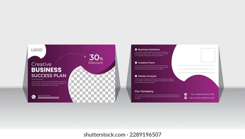 Corporate postcard design template. Corporate Business Postcard Template Design, Simple and Clean Modern Minimal Postcard Template, Business Postcard Layout