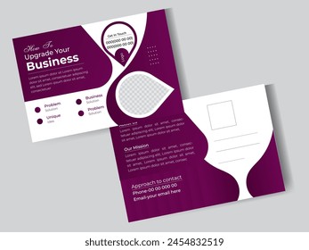 

Corporate postcard design template. Corporate Business Postcard Template Design, Simple and Clean Modern Minimal Postcard Template, Business Postcard Layout.