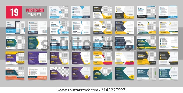 Corporate postcard design template.\
Corporate Business Postcard Template Design, Simple and Clean\
Modern Minimal Postcard Template, Business Postcard\
Layout