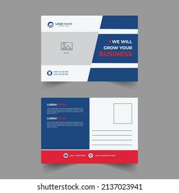 Vector libre de plantilla de diseño de postales corporativas