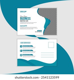 Corporate Postcard Design Template. Modern Postcard EDDM Design. Business postcard layout.
