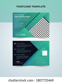 Plantilla de diseño de postales corporativas Vector Premium, diseño de impresión 