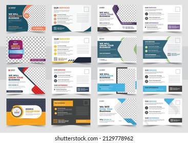 Corporate postcard design template.Corporate Professional Business Postcard Design, Event Card Design, Direct Mail EDDM Template, Invitation Design Bundle