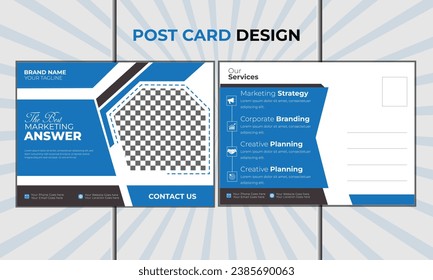 Plantilla de diseño de postales corporativas.Diseño de postales empresariales profesionales corporativas, diseño de tarjetas de eventos, plantilla directa, diseño de invitaciones 