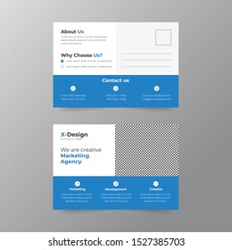 Corporate Postcard Design vector template for Opening invitation.Vector brochure, flyer, magazine cover & poster template.