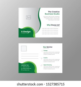 Corporate Postcard Design vector template for Opening invitation.Vector brochure, flyer, magazine cover & poster template.