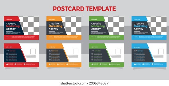 Corporate Postcard-Design.  Erstaunliches und modernes Postkartendesign. stilvolles Corporate-Postcard-Design.