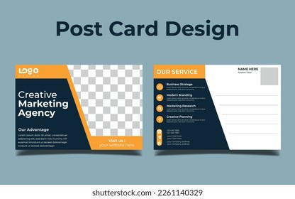 Corporate postcard template design. Print Ready Corporate Professional Business Postcard Design, Event Card Design, Direct Mail EDDM Template, Invitation Design