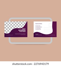 Corporate postcard template design. Print Ready Corporate Professional Business Postcard Design, Event Card Design, Direct Mail EDDM Template, Invitation Design.