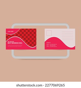 Corporate postcard template design. Print Ready Corporate Professional Business Postcard Design, Event Card Design, for your business.