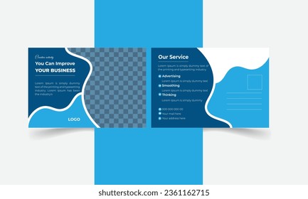 Corporate postcard template design Professional Business Postcard Design.