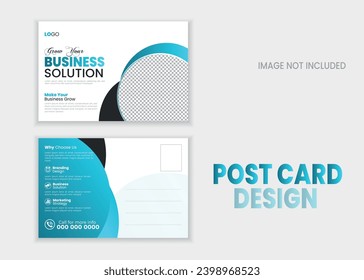 Corporate postcard template design. Corporate Professional Business Postcard Design, Event Card Design, Direct Mail EDDM Template, Invitation Design.