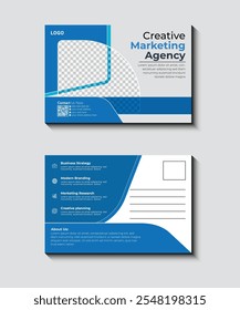 Corporate postcard template design. Corporate Professional Business Postcard Design,