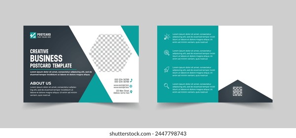 Corporate Postcard Template. EDDM postcard design vector