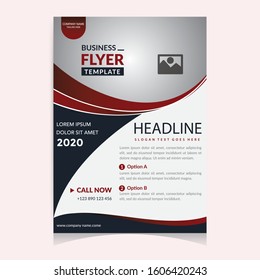 Corporate poster flyer brochure cover design one page layout vector design template in A4 size