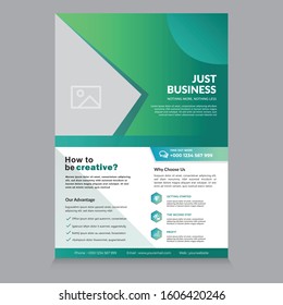 Corporate Poster Flyer Brochure Cover Design One Page Layout Vector Design Template In A4 Size