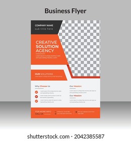 Corporate poster flyer template with gold geometric shapes and creative professional attractive minimal abstract flyer template in A4 size