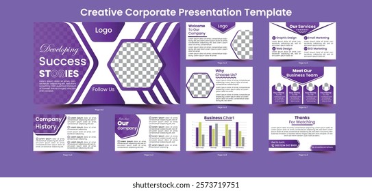 Corporate powerpoint presentation template design.