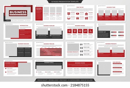corporate presentation layout template with minimalist and modern style  use for annual report and proposal